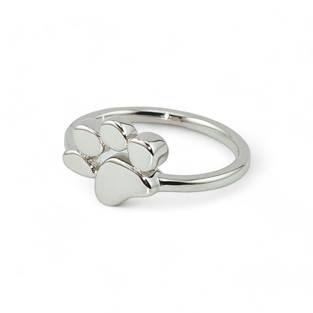 Sterling Silver 925 Dog Paw Ring